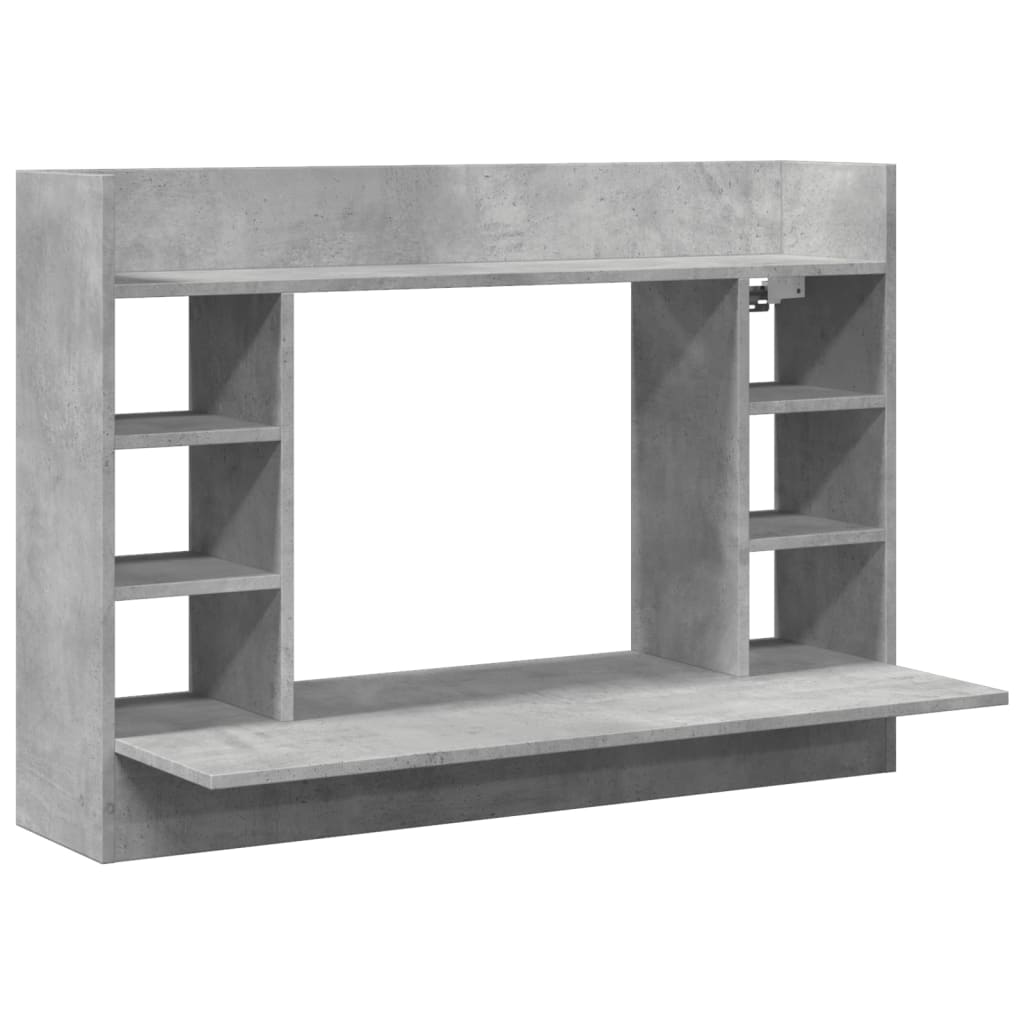 vidaXL Γραφείο Τοίχου Γκρι Σκυρ. 105x48x75 εκ. από Επεξεργασμένο Ξύλο