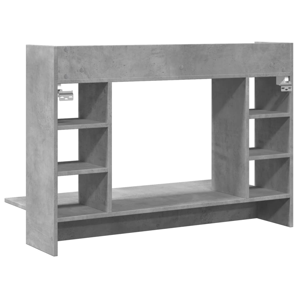 vidaXL Γραφείο Τοίχου Γκρι Σκυρ. 105x48x75 εκ. από Επεξεργασμένο Ξύλο