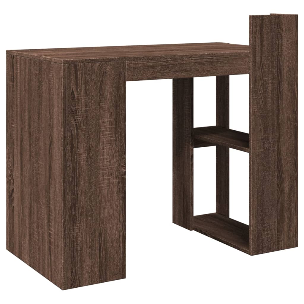 vidaXL Γραφείο Καφέ Δρυς 103,5x56,5x94 εκ. από Επεξεργασμένο Ξύλο