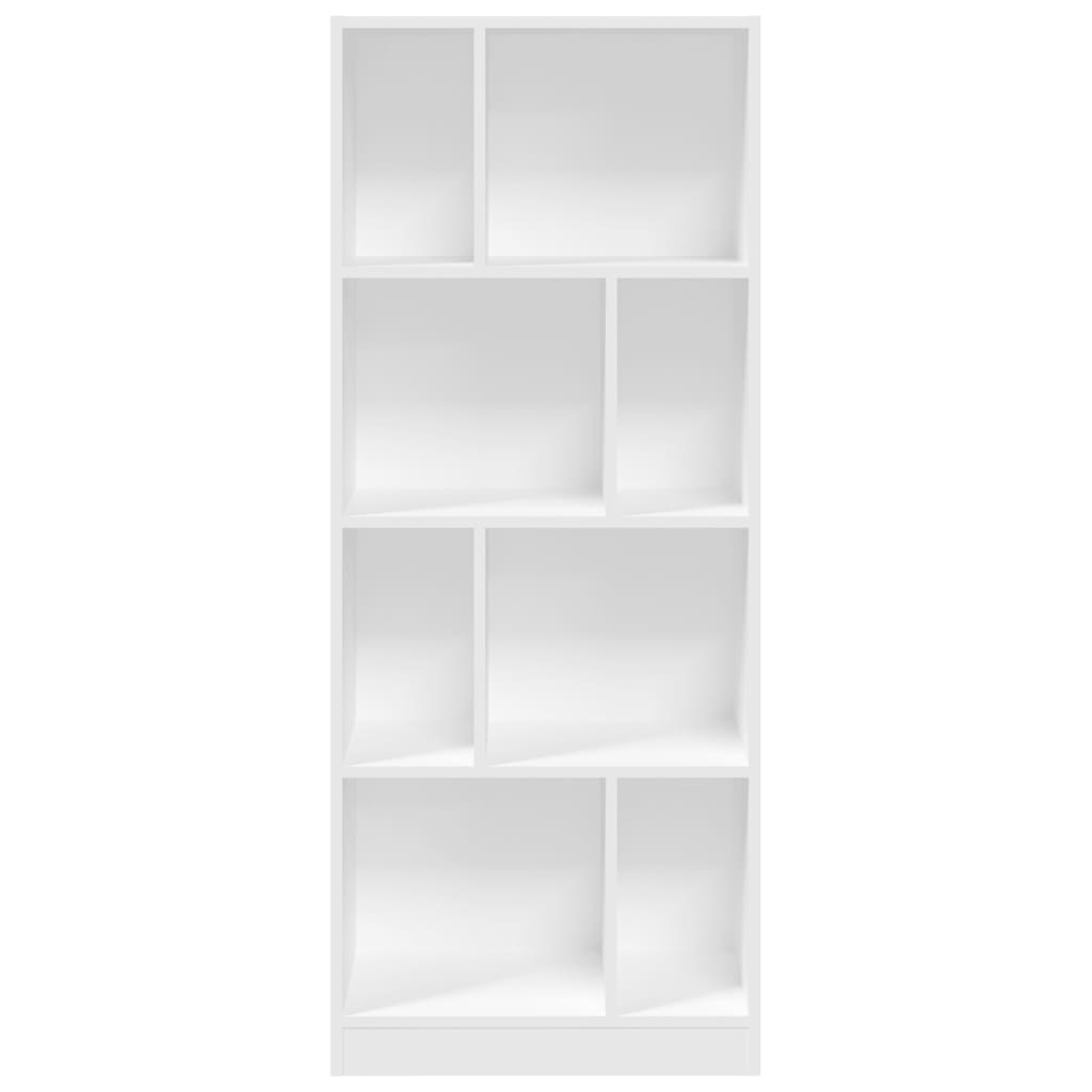 vidaXL Βιβλιοθήκη Λευκή 57 x 28,5 x 141 εκ. από Επεξεργασμένο Ξύλο