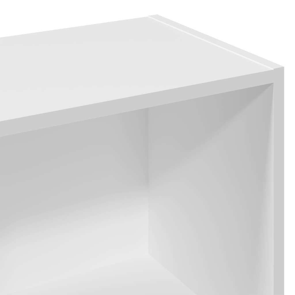 vidaXL Βιβλιοθήκη Λευκή 57 x 28,5 x 141 εκ. από Επεξεργασμένο Ξύλο