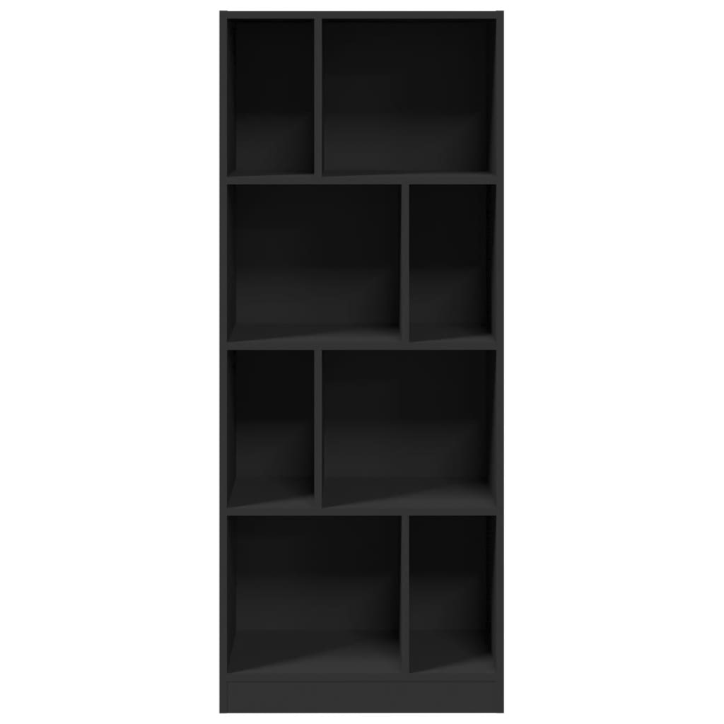 vidaXL Βιβλιοθήκη Μαύρη 57x28,5x141 εκ. από Επεξεργασμένο Ξύλο