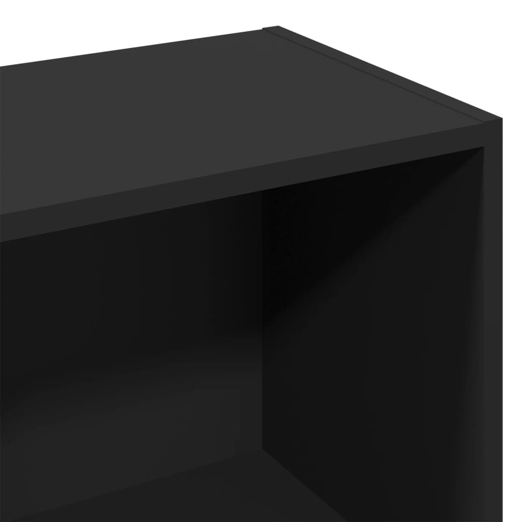 vidaXL Βιβλιοθήκη Μαύρη 57x28,5x141 εκ. από Επεξεργασμένο Ξύλο