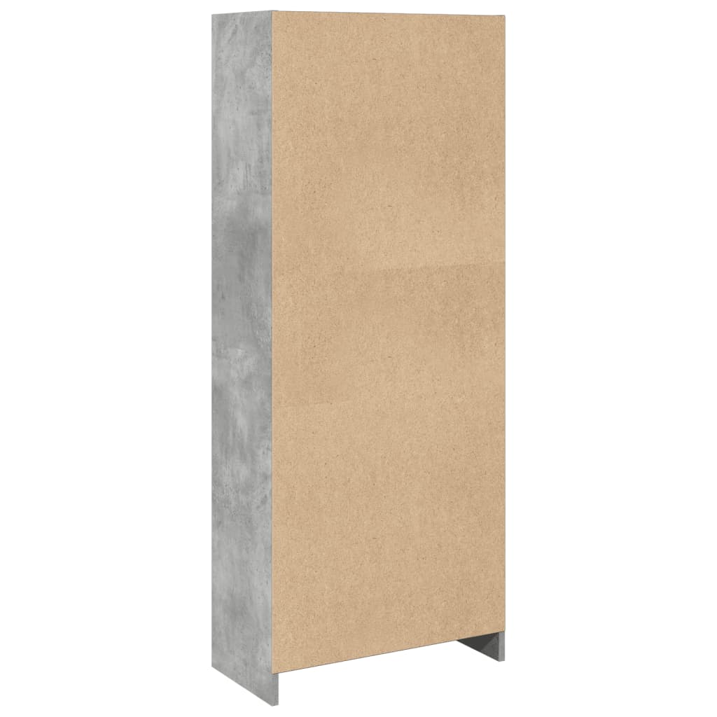 vidaXL Βιβλιοθήκη Γκρι Σκυροδέματος 57x28,5x141 εκ. Επεξεργ. Ξύλο