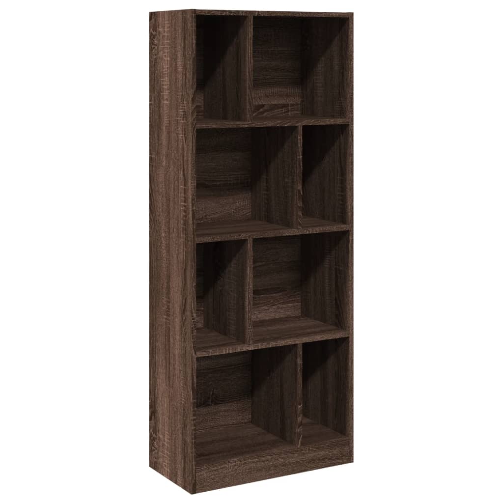 vidaXL Βιβλιοθήκη Καφέ Δρυς 57x28,5x141 εκ. από Επεξεργασμένο Ξύλο