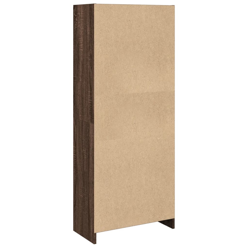 vidaXL Βιβλιοθήκη Καφέ Δρυς 57x28,5x141 εκ. από Επεξεργασμένο Ξύλο