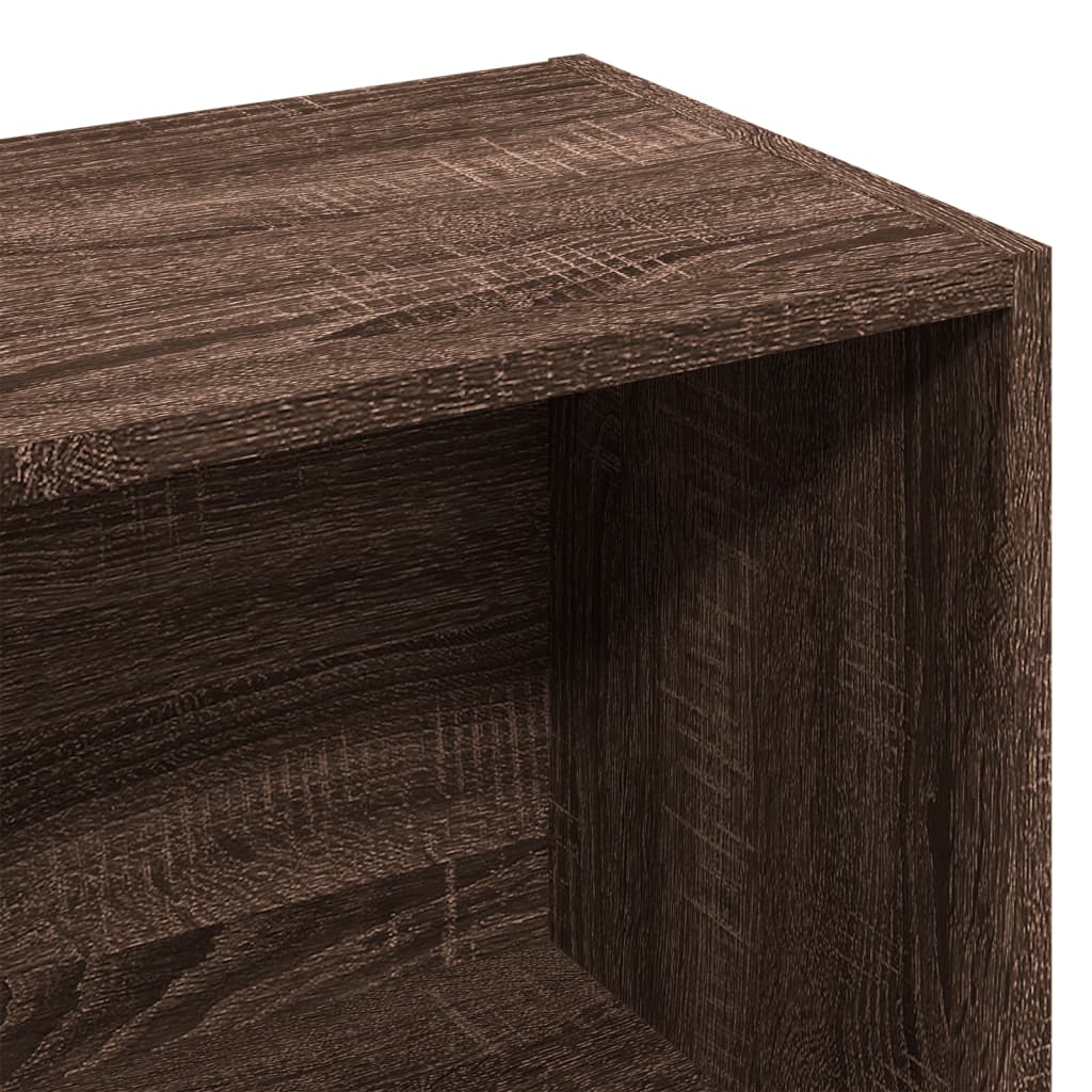 vidaXL Βιβλιοθήκη Καφέ Δρυς 57x28,5x141 εκ. από Επεξεργασμένο Ξύλο