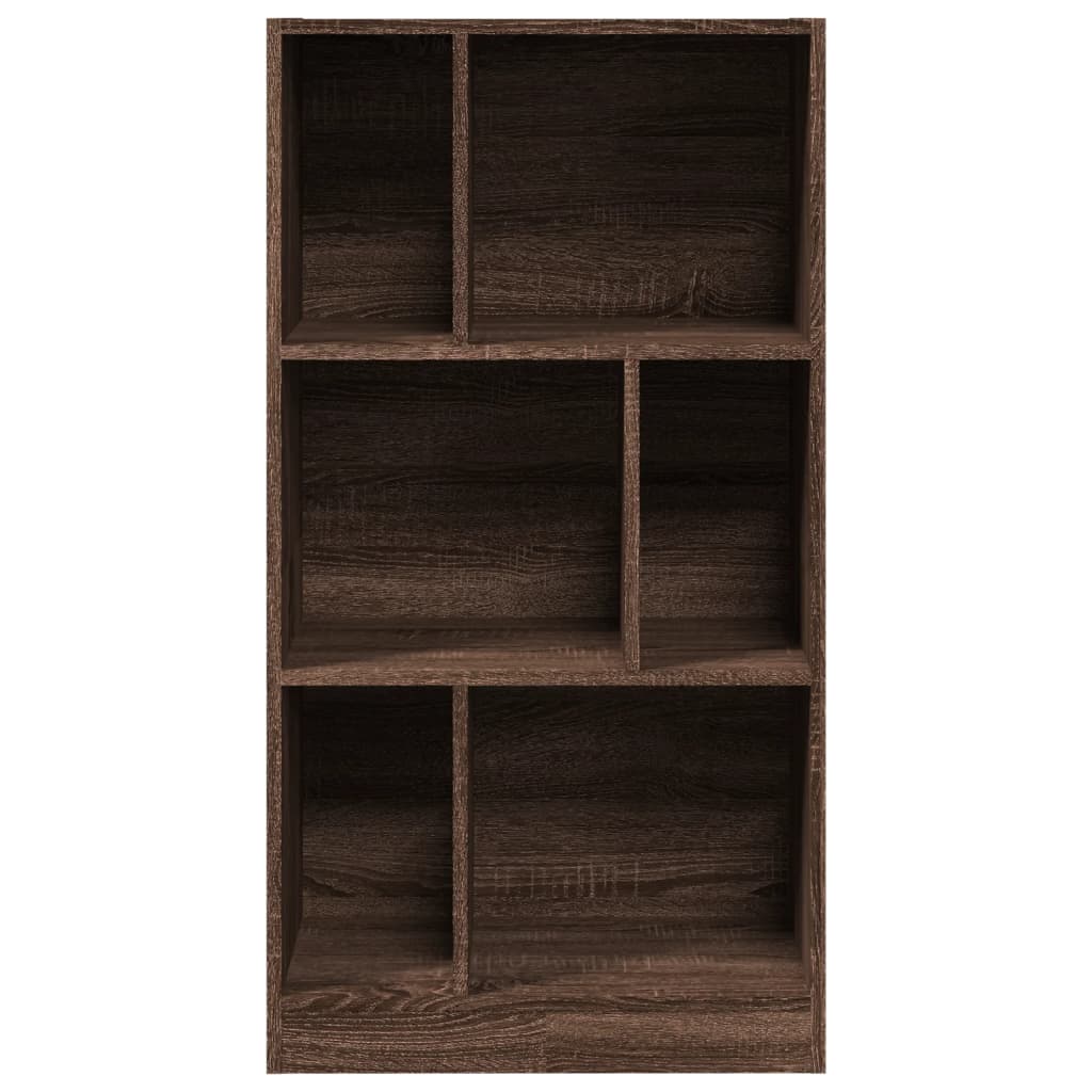 vidaXL Βιβλιοθήκη Καφέ Δρυς 57x28,5x107,5 εκ. από Επεξεργασμένο Ξύλο