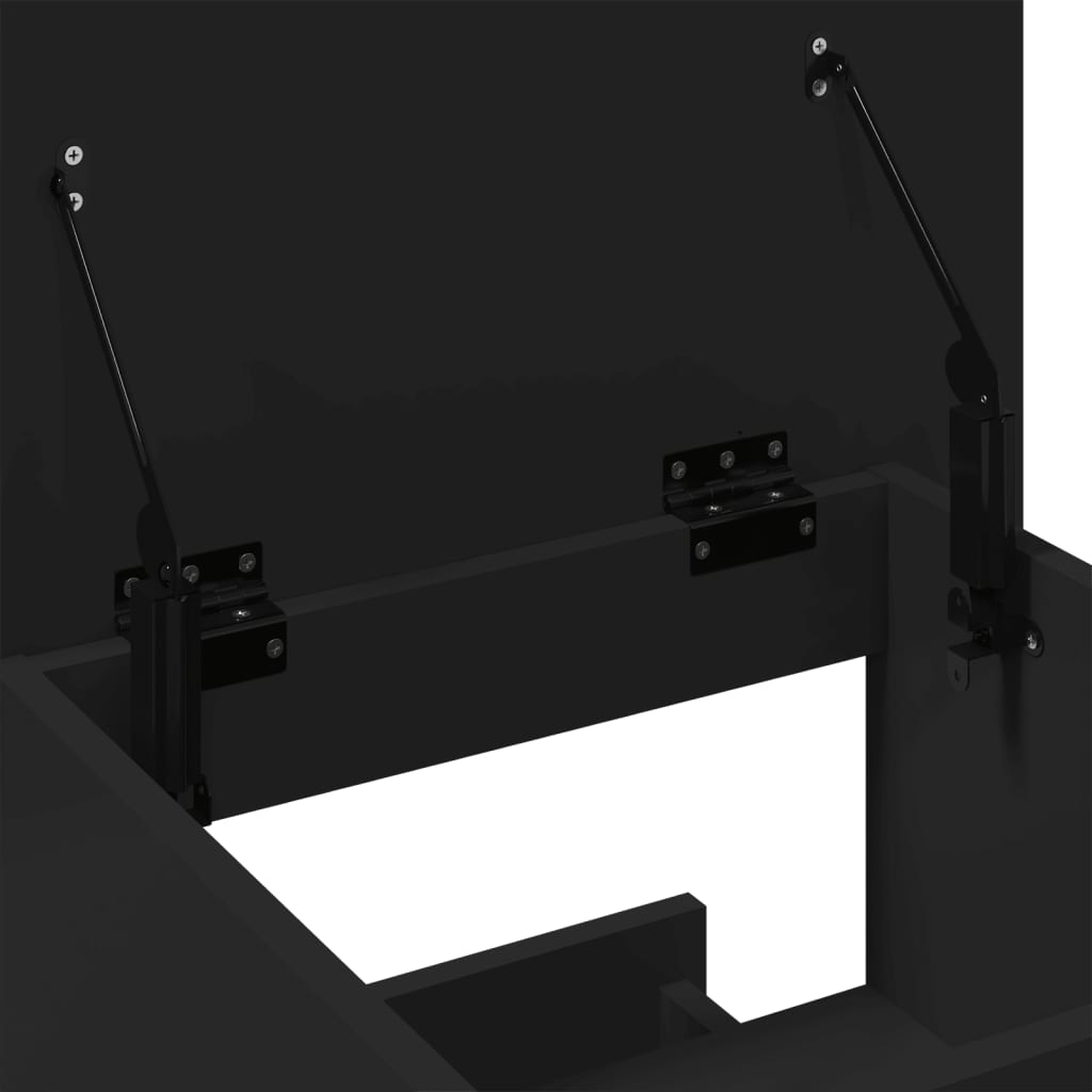 vidaXL Αναλόγιο με Ροδάκια & Συρτάρι Μαύρο 55x55x107 εκ. Επεξ. Ξύλο