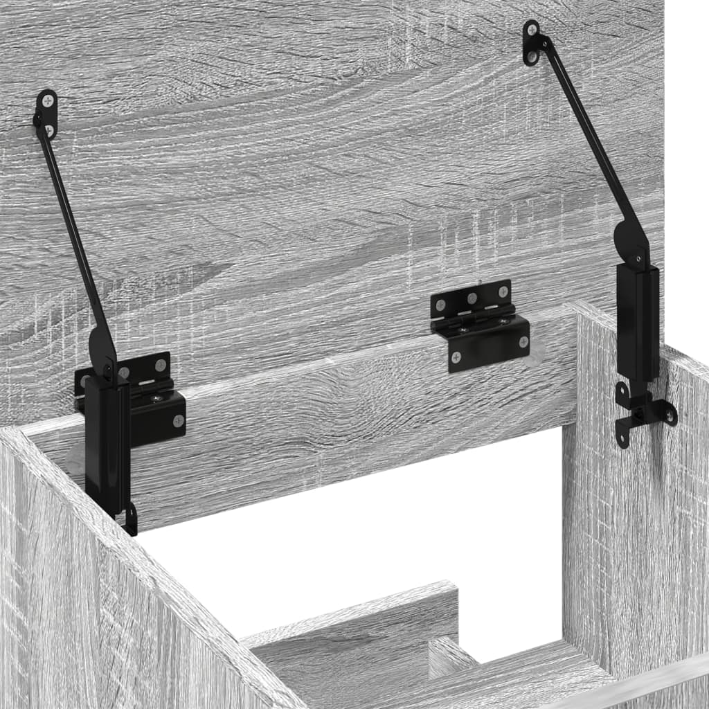 vidaXL Αναλόγιο με Ροδάκια & Συρτάρι Γκρι Sonoma 55x55x107εκ Επεξ Ξύλο