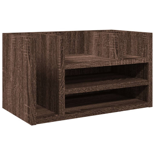 vidaXL Έπιπλο Οργάνωσης Γραφείου Καφέ Δρυς 44,5x24x25 εκ Επεξ. Ξύλο