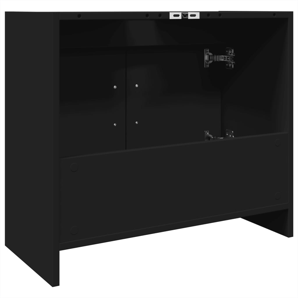 vidaXL Ντουλάπι Νιπτήρα Μαύρο 63x29x55 εκ. Επεξεργασμένο Ξύλο