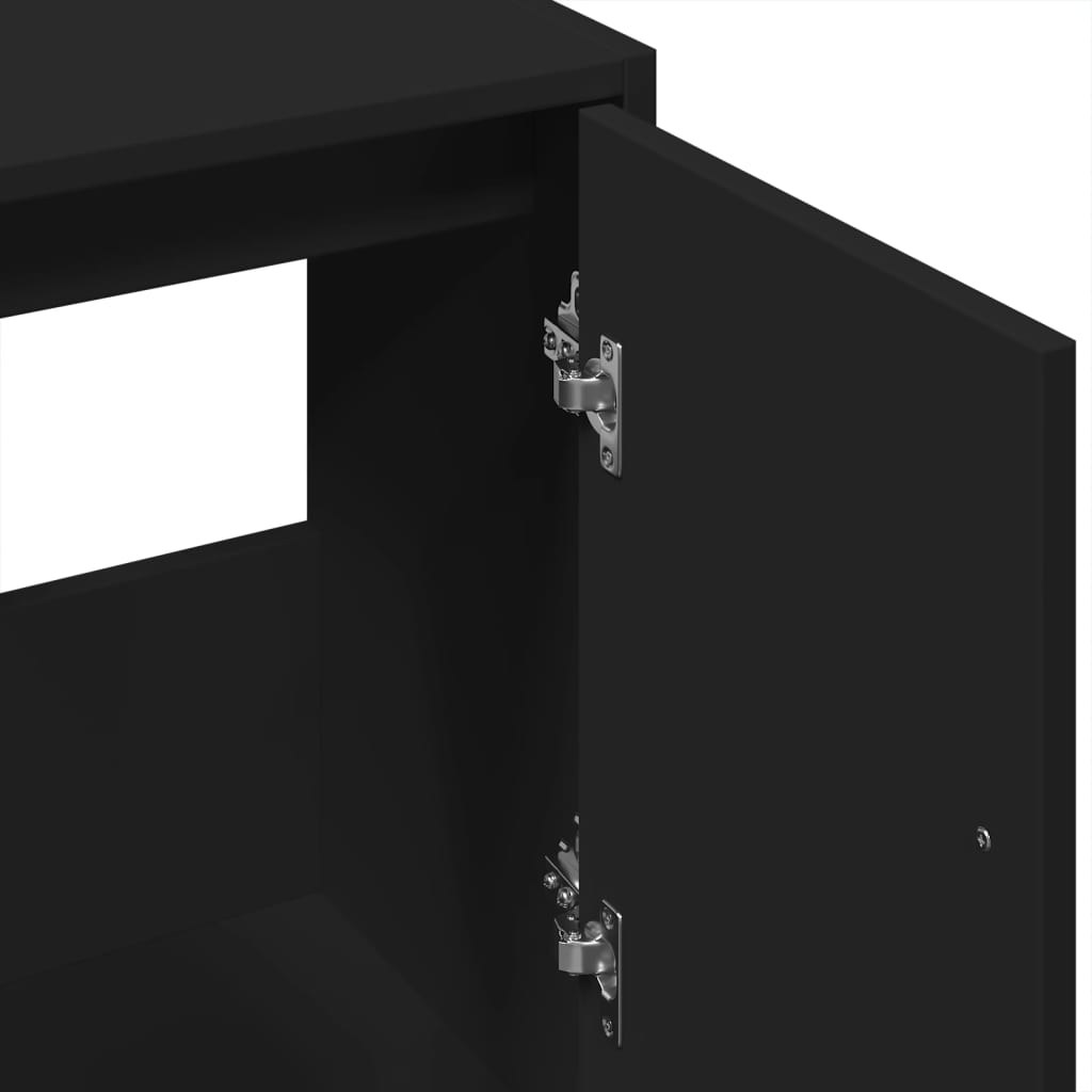 vidaXL Ντουλάπι Νιπτήρα Μαύρο 63x29x55 εκ. Επεξεργασμένο Ξύλο