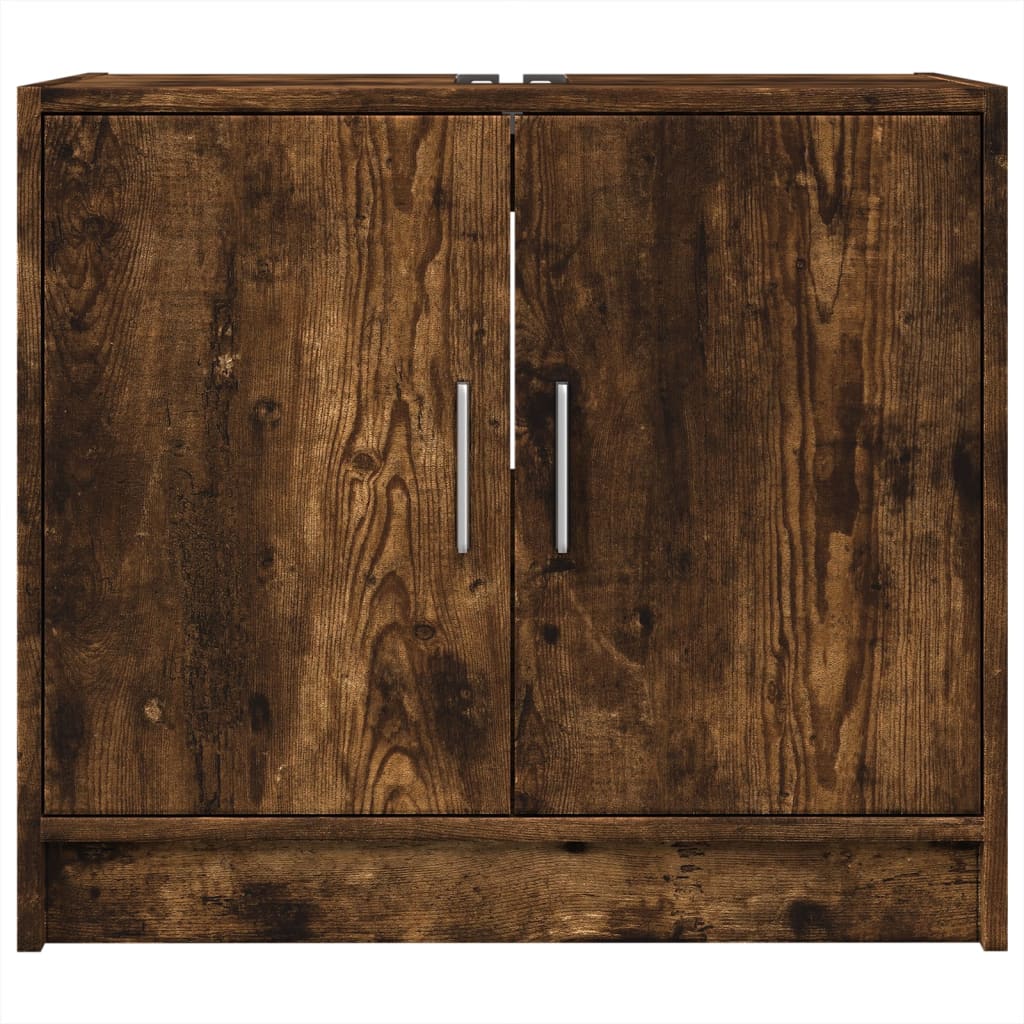vidaXL Ντουλάπι Νιπτήρα Καπνιστή Δρυς 63x29x55 εκ. Επεξεργασμένο Ξύλο