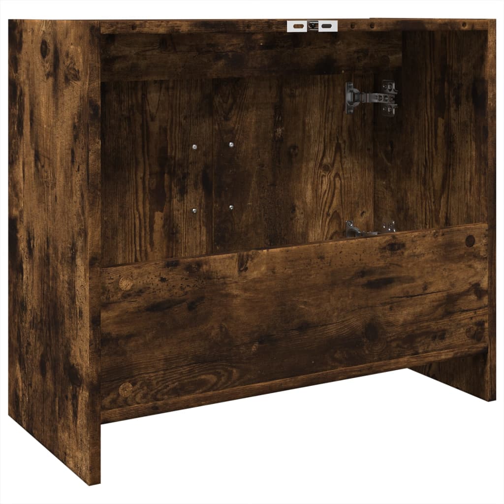 vidaXL Ντουλάπι Νιπτήρα Καπνιστή Δρυς 63x29x55 εκ. Επεξεργασμένο Ξύλο