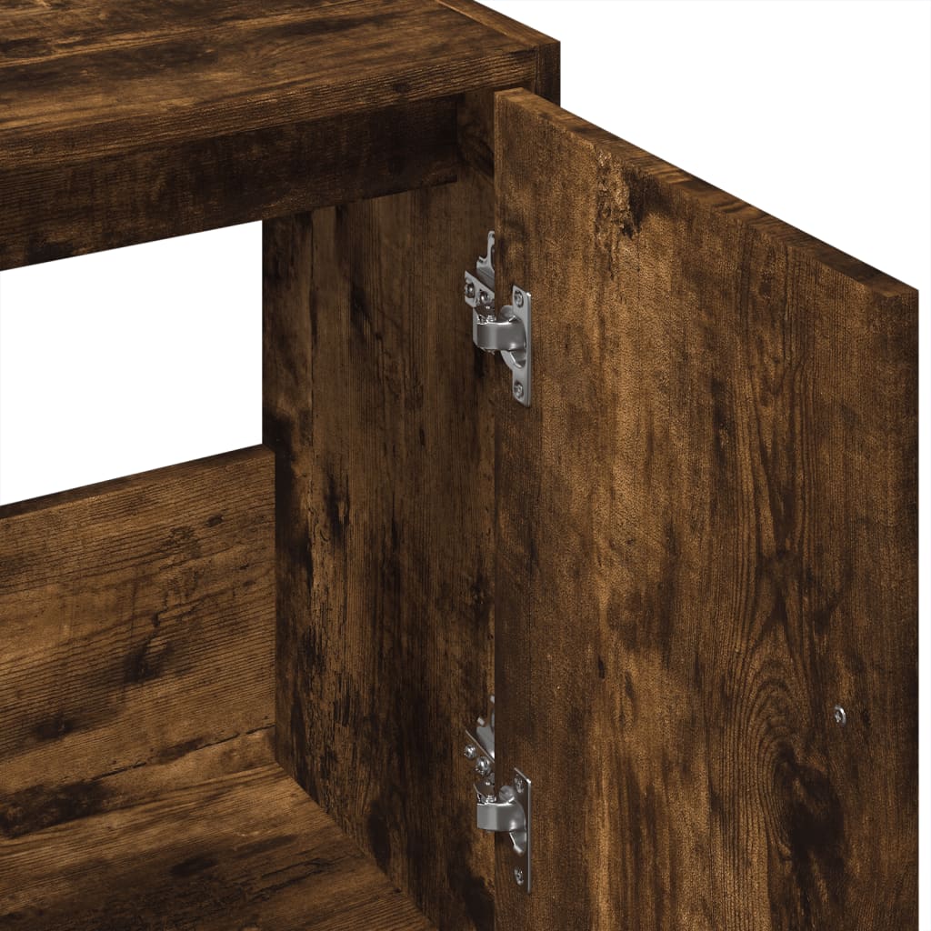 vidaXL Ντουλάπι Νιπτήρα Καπνιστή Δρυς 63x29x55 εκ. Επεξεργασμένο Ξύλο