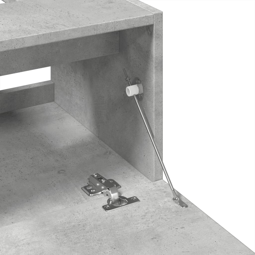 vidaXL Ντουλάπι Νιπτήρα Γκρι του Σκυροδέματος 40x37x59 εκ. Επεξ. Ξύλο