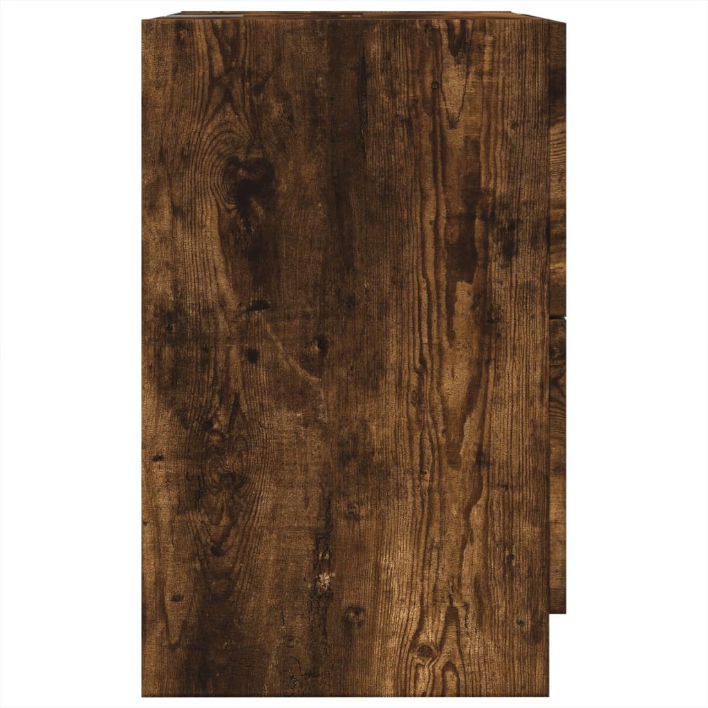 vidaXL Ντουλάπι Νιπτήρα Καπνιστή Δρυς 40x37x59 εκ. Επεξεργ. Ξύλο