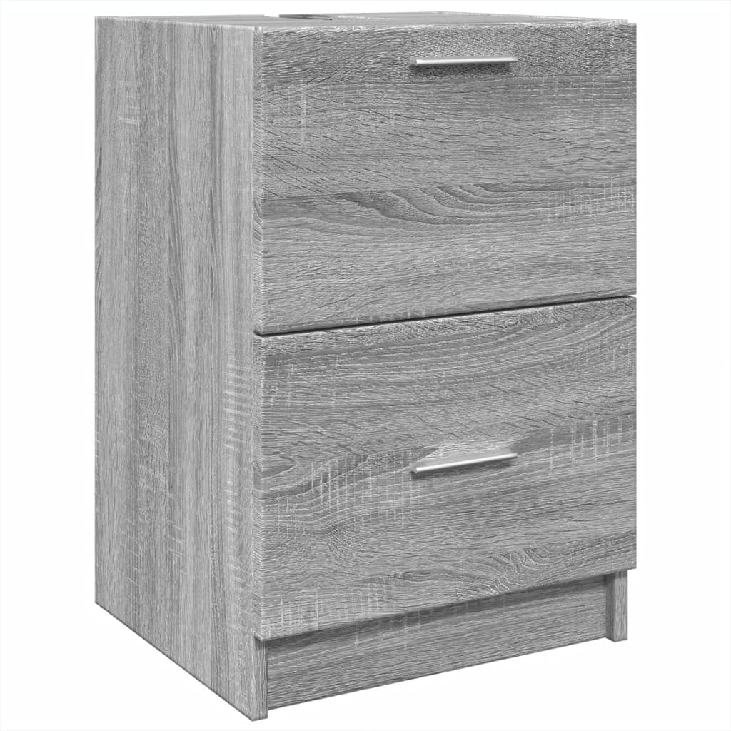vidaXL Ντουλάπι Νιπτήρα Γκρι Sonoma 40x37x59 εκ. Επεξεργασμένο Ξύλο