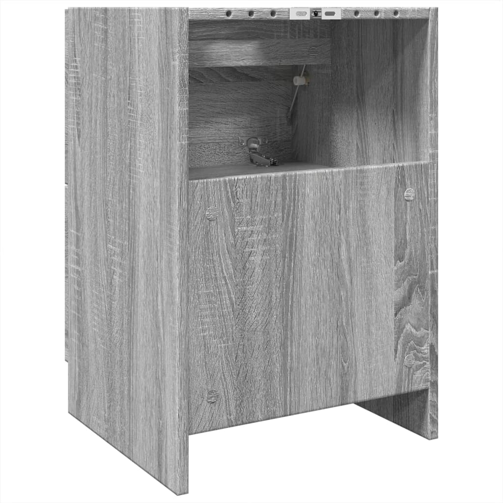 vidaXL Ντουλάπι Νιπτήρα Γκρι Sonoma 40x37x59 εκ. Επεξεργασμένο Ξύλο