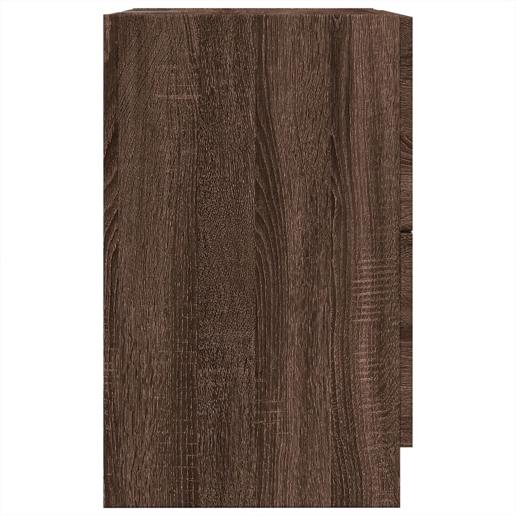 vidaXL Ντουλάπι Νιπτήρα Καφέ Δρυς 40x37x59 εκ. Επεξεργασμένο Ξύλο