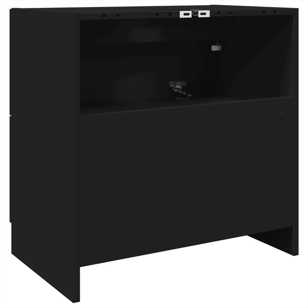 vidaXL Ντουλάπι Νιπτήρα Μαύρο 59x37x59 εκ. Επεξεργασμένο Ξύλο