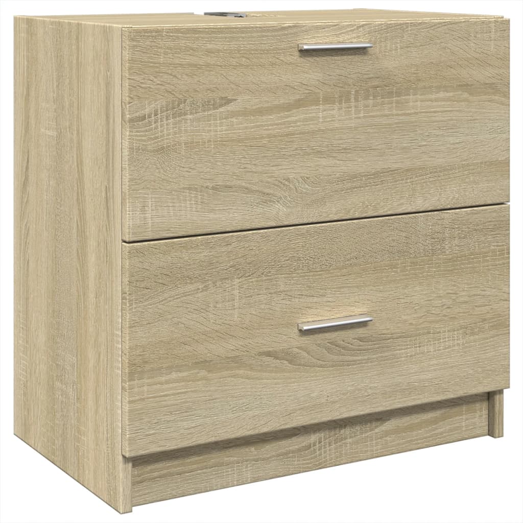 vidaXL Ντουλάπι Νιπτήρα Sonoma Δρυς 59x37x59 εκ. Επεξεργασμένο Ξύλο