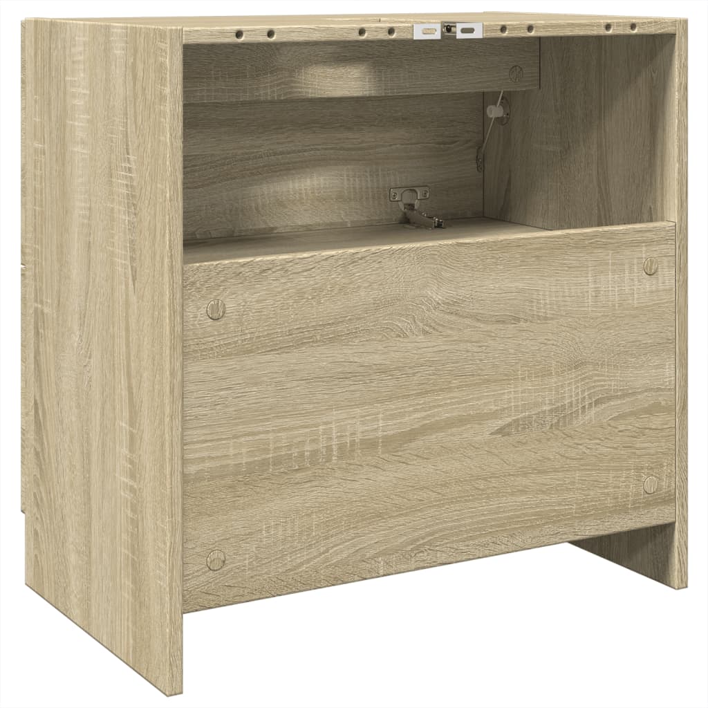 vidaXL Ντουλάπι Νιπτήρα Sonoma Δρυς 59x37x59 εκ. Επεξεργασμένο Ξύλο