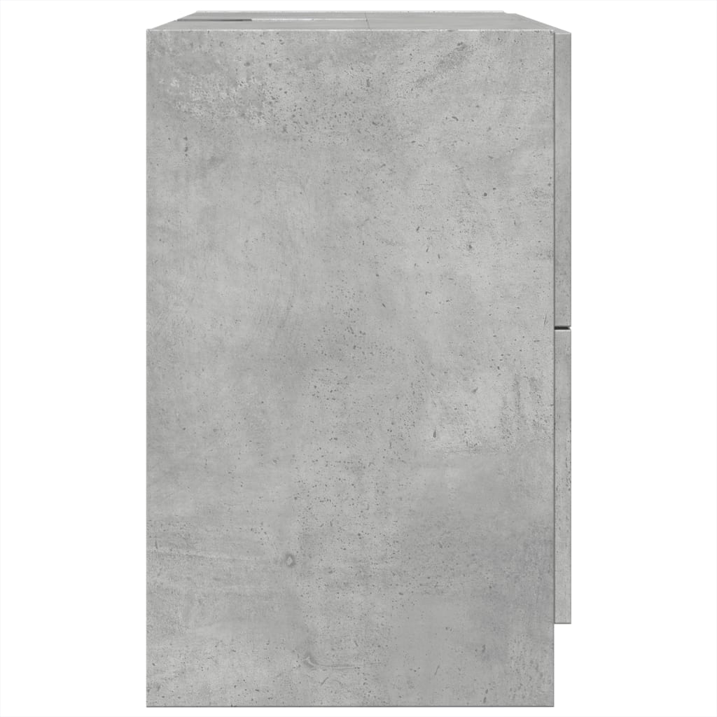vidaXL Ντουλάπι Νιπτήρα Γκρι του Σκυροδέματος 59x37x59 εκ. Επεξ. Ξύλο