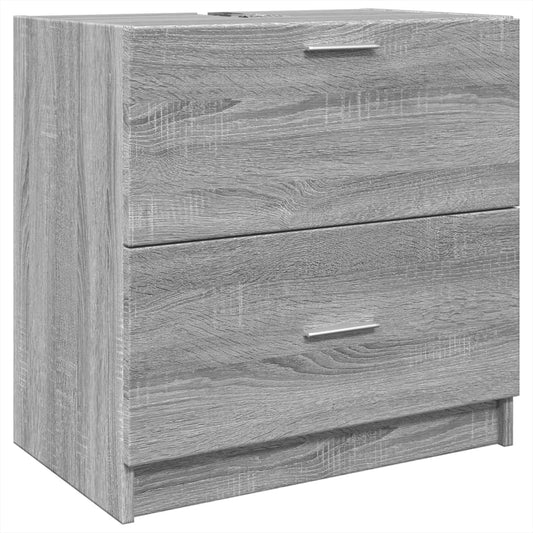 vidaXL Ντουλάπι Νιπτήρα Grey Sonoma 59x37x59 εκ. Επεξεργασμένο Ξύλο