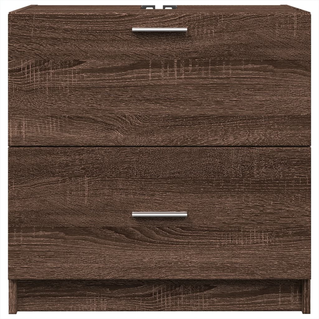 vidaXL Ντουλάπι Νιπτήρα Καφέ Δρυς 59x37x59 εκ. Επεξεργασμένο Ξύλο