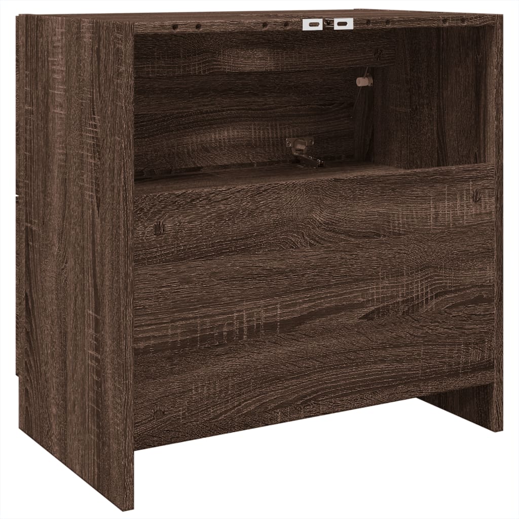 vidaXL Ντουλάπι Νιπτήρα Καφέ Δρυς 59x37x59 εκ. Επεξεργασμένο Ξύλο