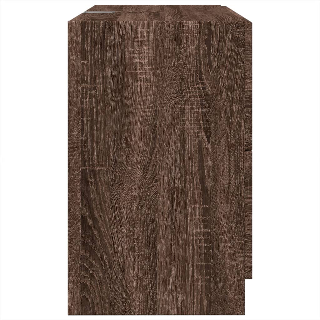 vidaXL Ντουλάπι Νιπτήρα Καφέ Δρυς 78x37x59 εκ. Επεξεργασμένο Ξύλο