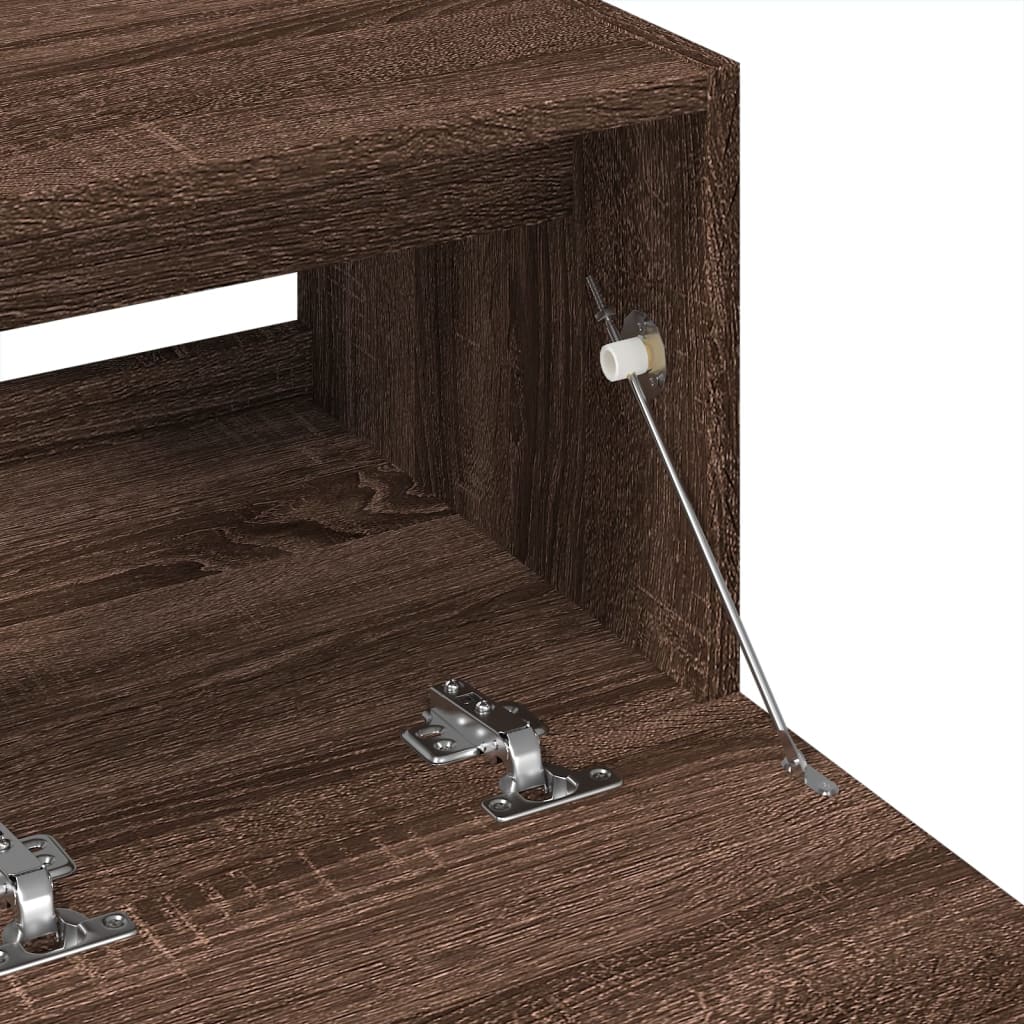 vidaXL Ντουλάπι Νιπτήρα Καφέ Δρυς 78x37x59 εκ. Επεξεργασμένο Ξύλο