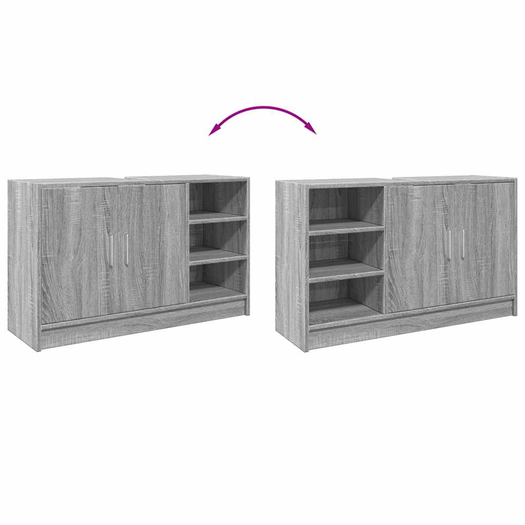 vidaXL Ντουλάπι Νιπτήρα Grey Sonoma 90x29x55 εκ. Επεξεργασμένο Ξύλο
