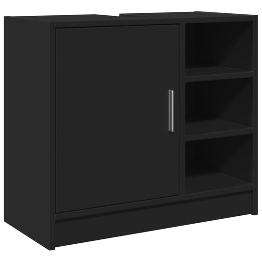vidaXL Ντουλάπι Νιπτήρα Μαύρο 63x29x55 εκ. Επεξεργασμένο Ξύλο