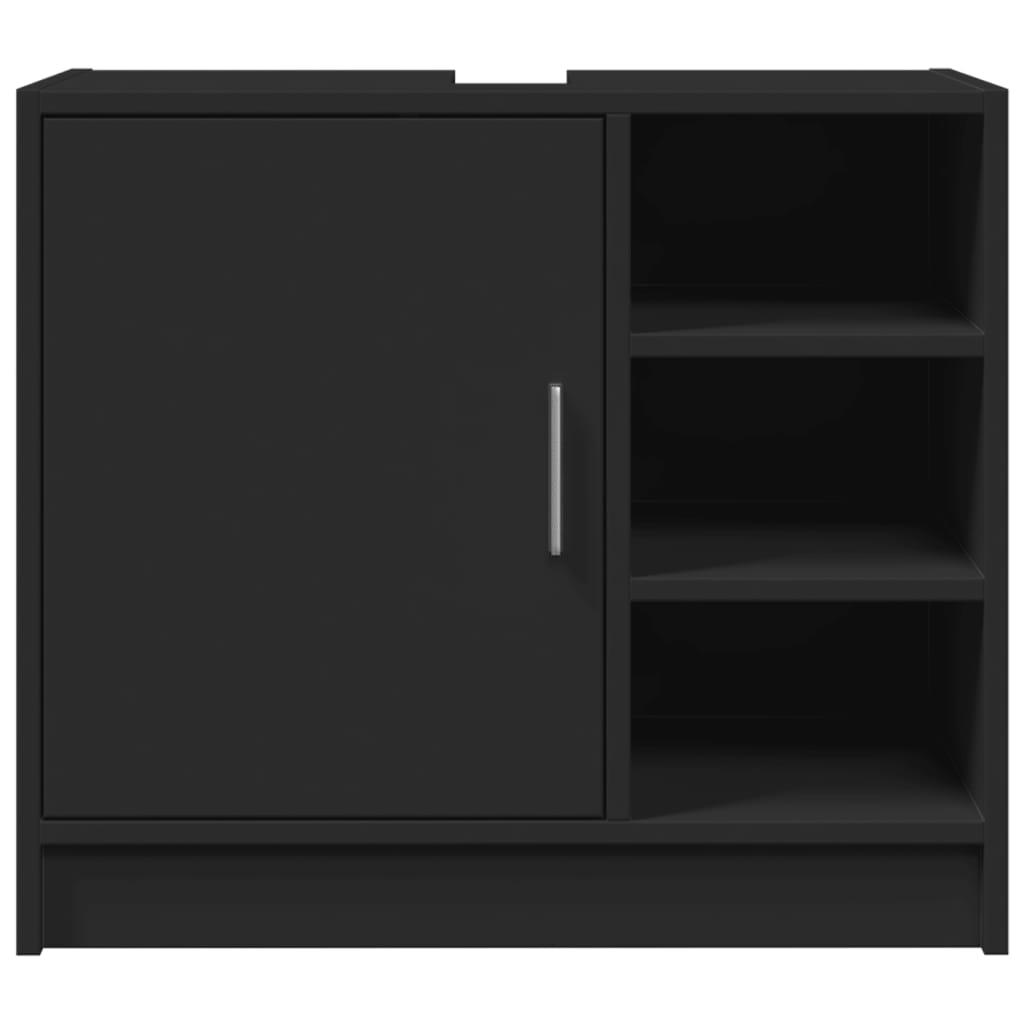 vidaXL Ντουλάπι Νιπτήρα Μαύρο 63x29x55 εκ. Επεξεργασμένο Ξύλο