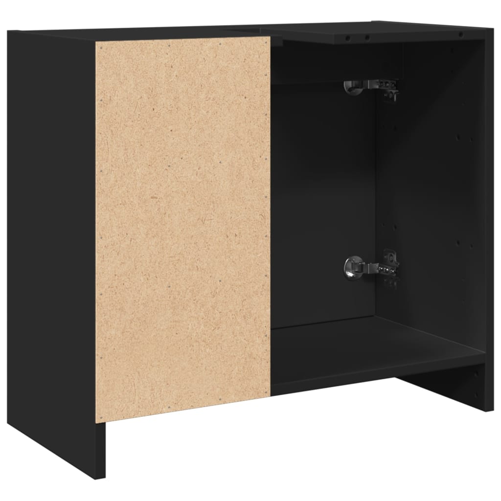 vidaXL Ντουλάπι Νιπτήρα Μαύρο 63x29x55 εκ. Επεξεργασμένο Ξύλο