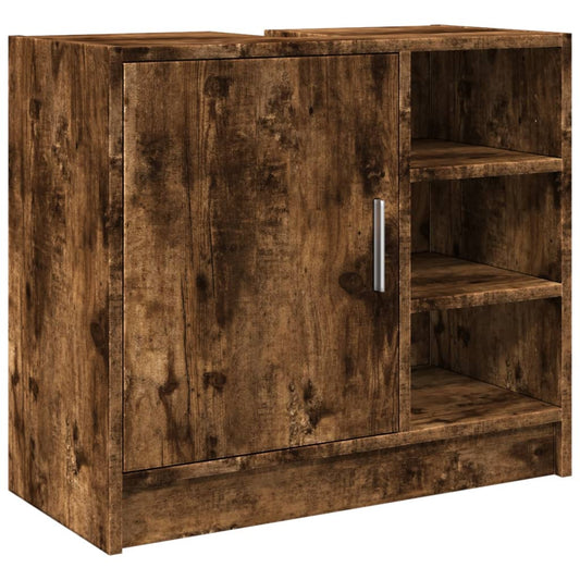 vidaXL Ντουλάπι Νιπτήρα Καπνιστή Δρυς 63x29x55 εκ. Επεξεργασμένο Ξύλο