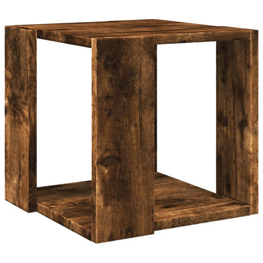 vidaXL Τραπεζάκι Σαλονιού Καπνιστή Δρυς 32x32x30 εκ. Επεξεργ. Ξύλο