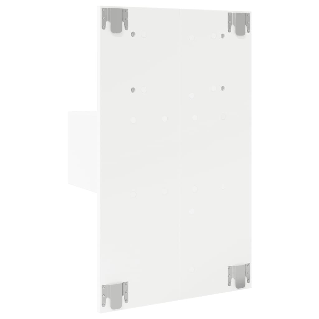 vidaXL Κομοδίνο Επιτοίχιο με Φώτα LED Λευκό