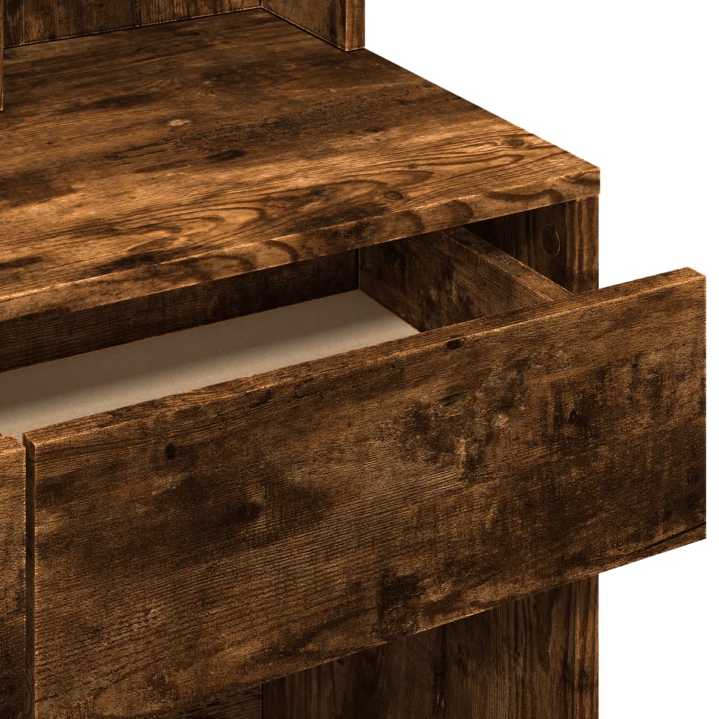 vidaXL Μπουντουάρ με Καθρέφτη Καπνιστή Δρυς 80x41x144,5 εκ.