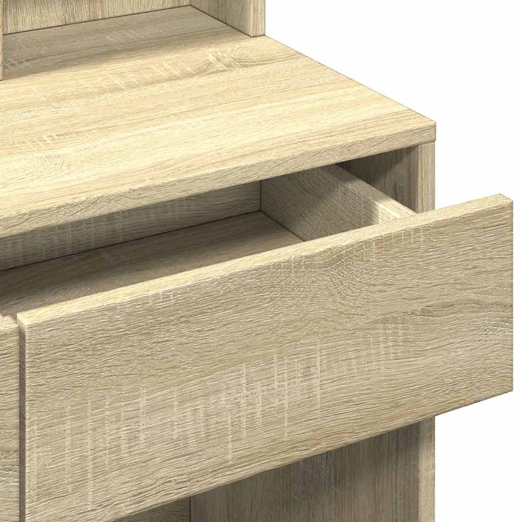 vidaXL Μπουντουάρ με LED Sonoma Δρυς 80x41x144,5 εκ.