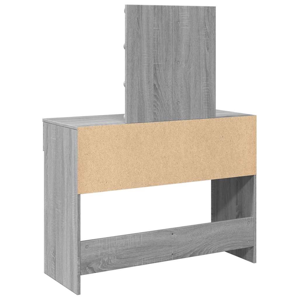 vidaXL Μπουντουάρ με LED Γκρι Sonoma 100x40x130 εκ.