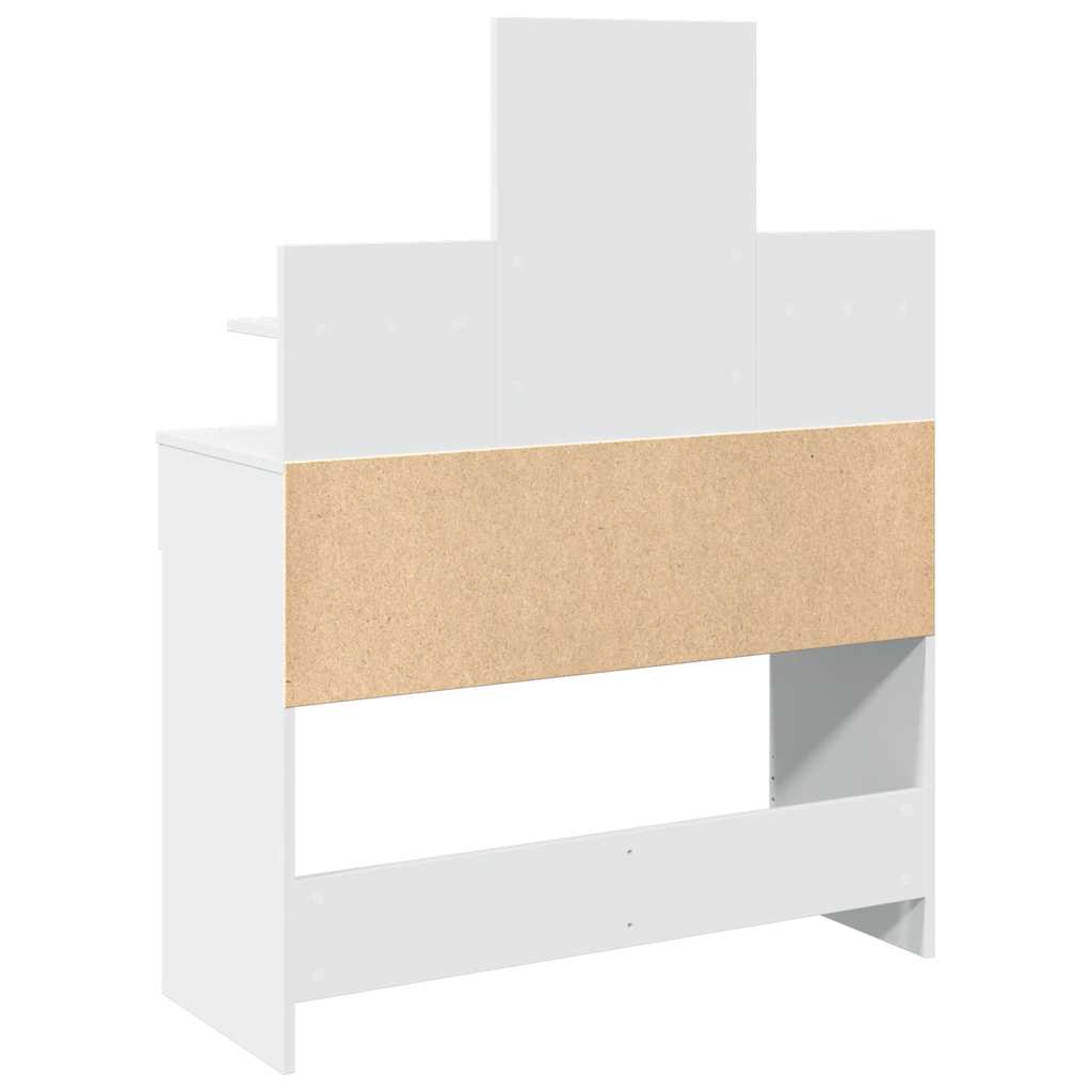 vidaXL Μπουντουάρ με LED Λευκό 100x40x130 εκ.