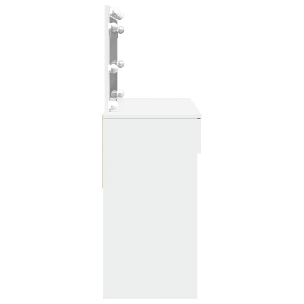 vidaXL Μπουντουάρ με LED Λευκό 100x40x120 εκ.