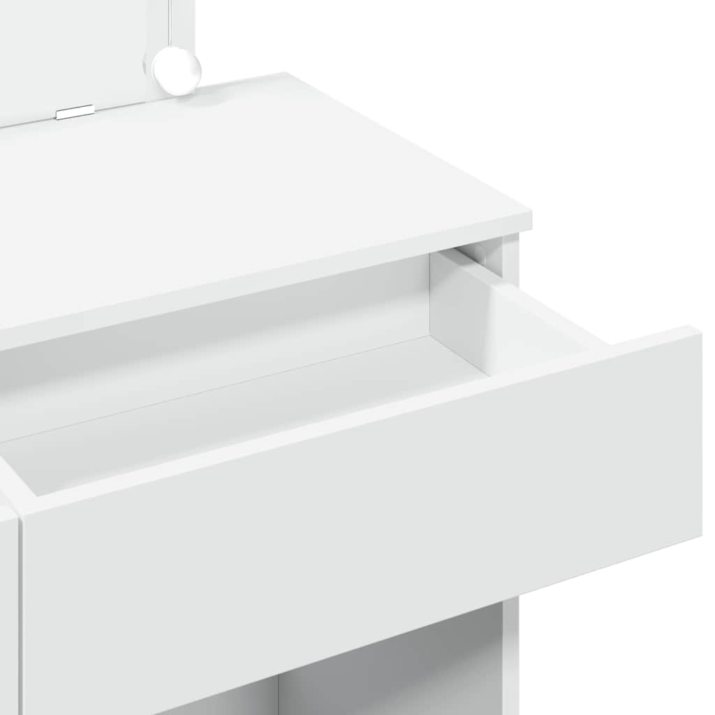 vidaXL Μπουντουάρ με LED Λευκό 100x40x120 εκ.