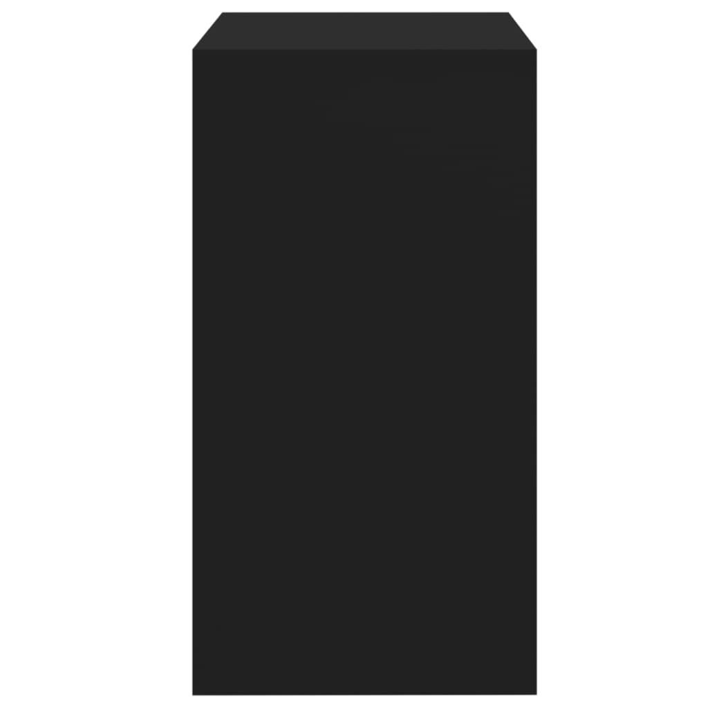 vidaXL Μπουντουάρ και Σκαμπό Μαύρο 60 x 40 x 113,5 εκ.