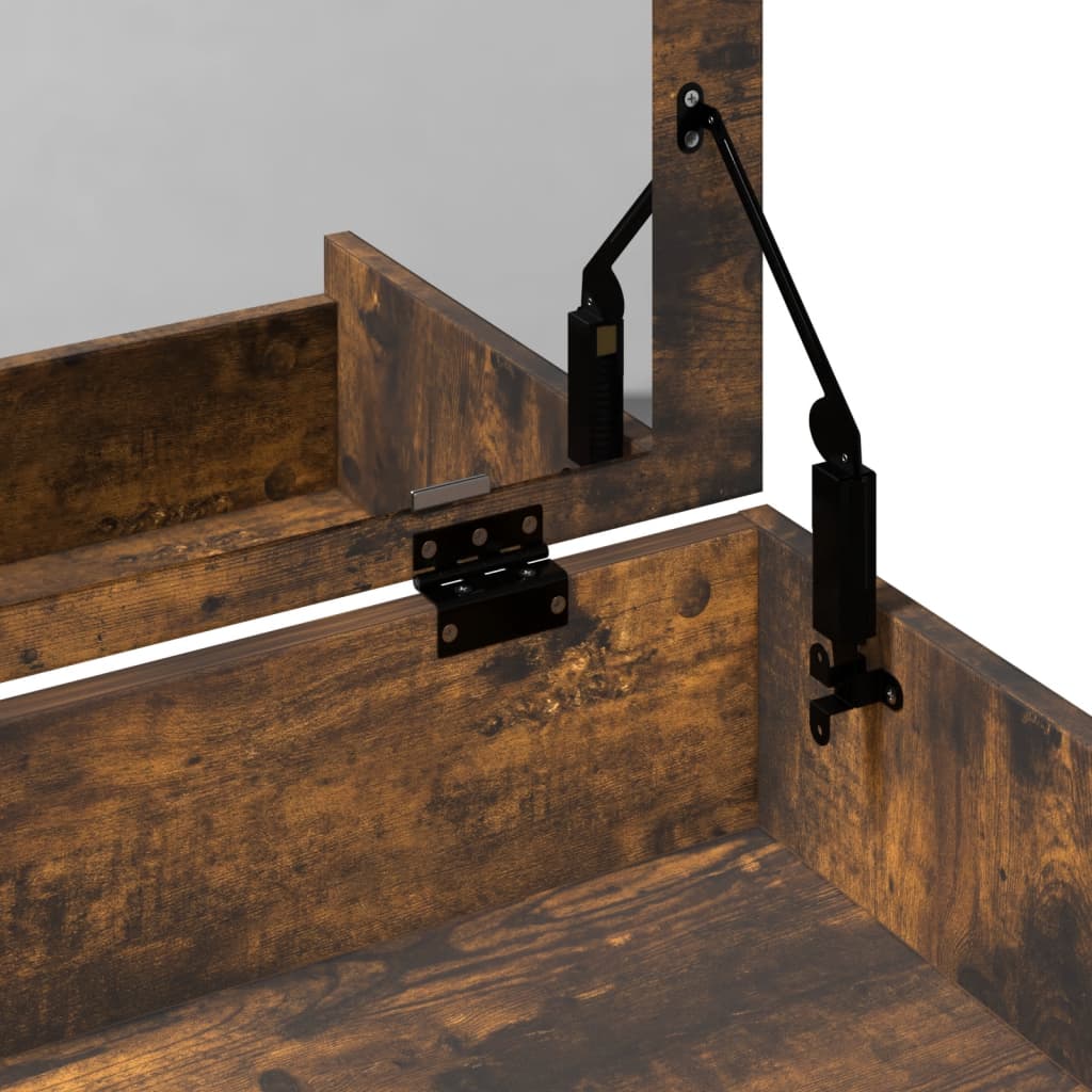 vidaXL Μπουντουάρ με Καθρέφτη Καπνιστή Δρυς 60x40x113,5 εκ.