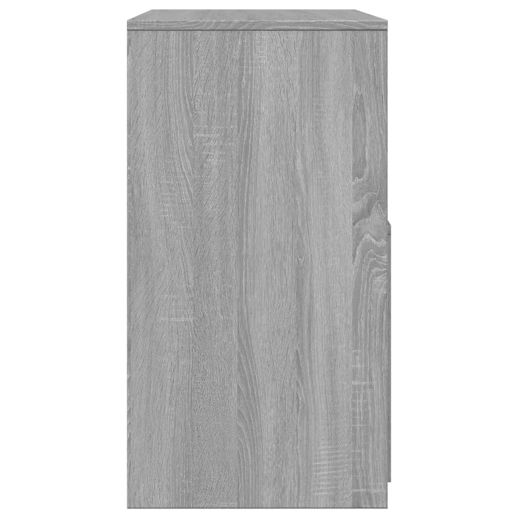 vidaXL Μπουντουάρ και Σκαμπό Γκρι Sonoma 60 x 40 x 113,5 εκ.